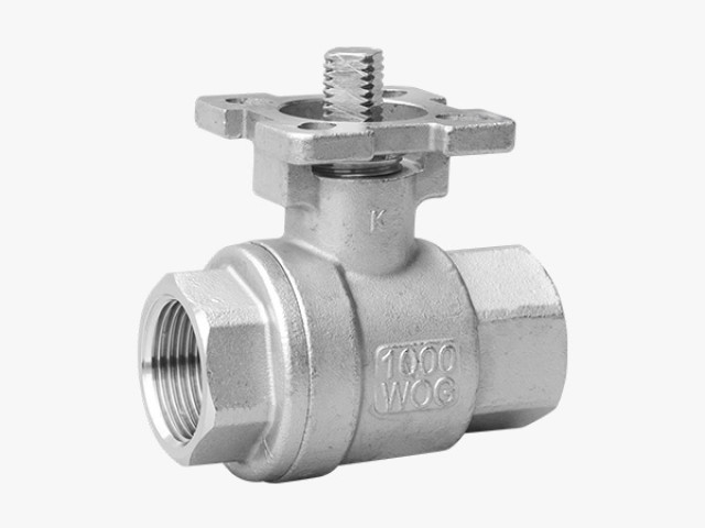 Two-piece high platform ball valve