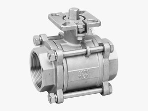 Three-piece high platform ball valve