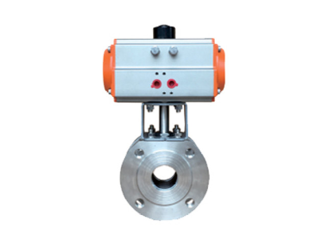 Pneumatic clamp ball valve