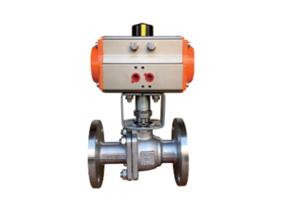 Pneumatic flange ball valve