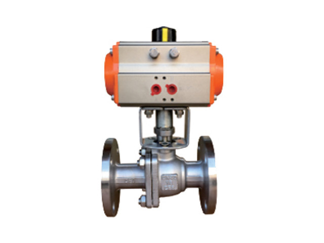 Pneumatic flange ball valve