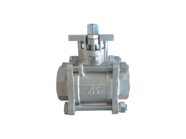 Three piece high platform ball valve