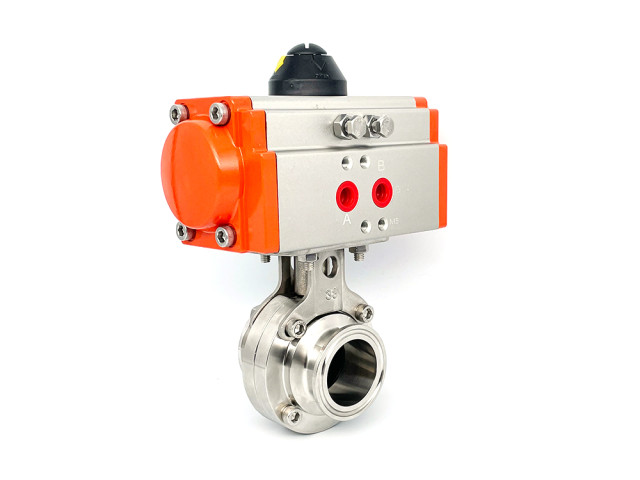 Pneumatic quick installation butterfly valve