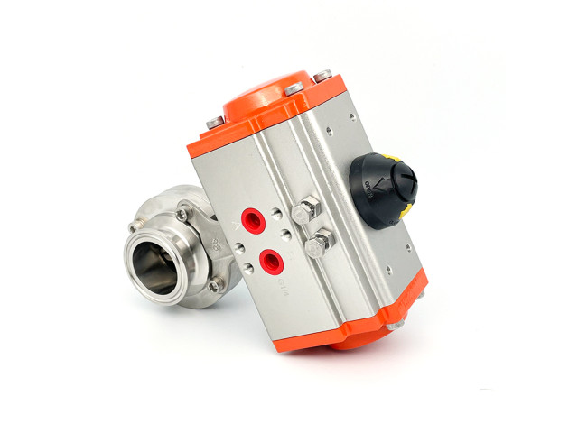 Pneumatic quick installation butterfly valve
