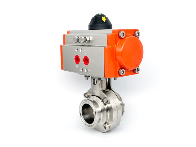 Pneumatic quick installation butterfly valve