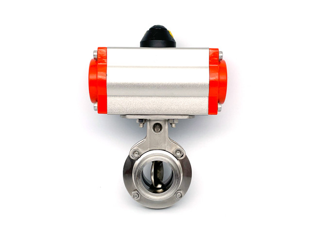 Pneumatic quick installation butterfly valve