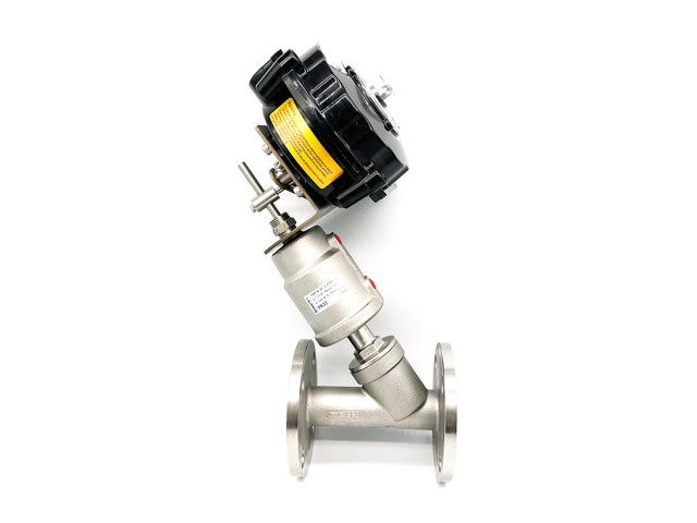 Explosion-proof flanged pneumatic Angle seat valve