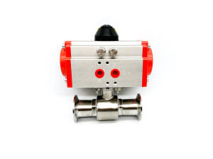 Sanitary quick installation pneumatic ball valve