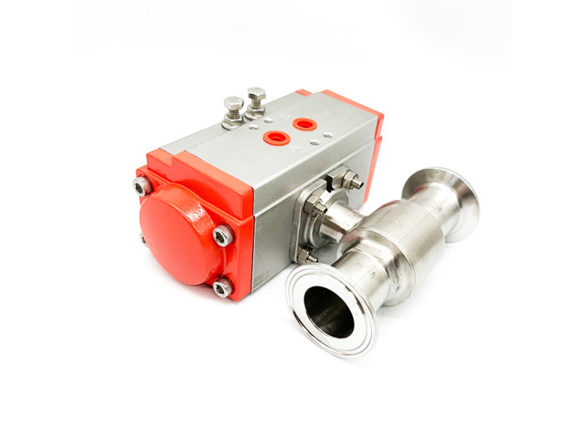 Sanitary quick installation pneumatic ball valve