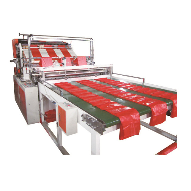 Computer Control Six-line Flat Bottom Sealing and Cutting Bag Machine with Belt Conveyor