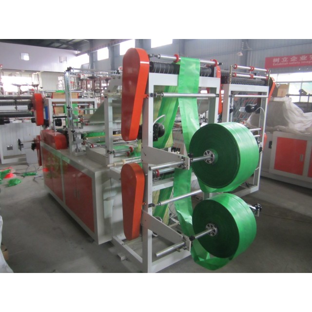 Computer Control Rolled Flat Open Bag/T-shirt Bag Making Machine