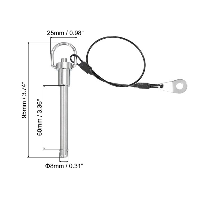 304 Stainless Steel Ring Handle Quick Release Pins