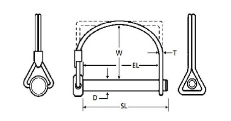 Round Square Wire Lock Pin Specification