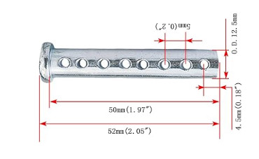 adjustable clevis pin Dimensions