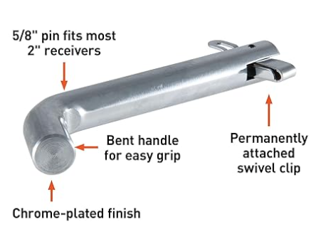 bent clevis pin with swive lock details and materials