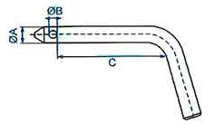 bent clevis pin Drawing