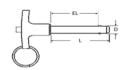 T handle lock pin Drawing