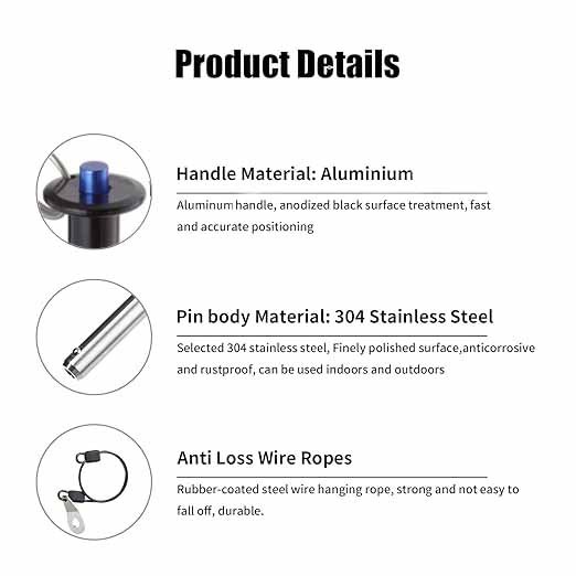 Button Handle Quick Release Pins product details