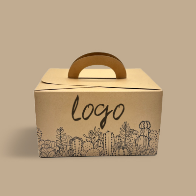 Custom new fashion sweet pie folded boxes biscuit cake Design Kraft package cookies bakery Boxes with logo using in coffee shop