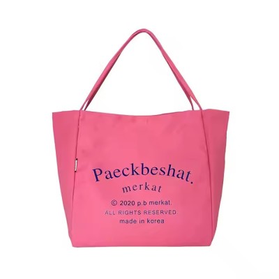 Large Fashion Capacity Tote Woman Weekender Cotton Tote Reusable and Custom Printed Canvas Bag for Travel