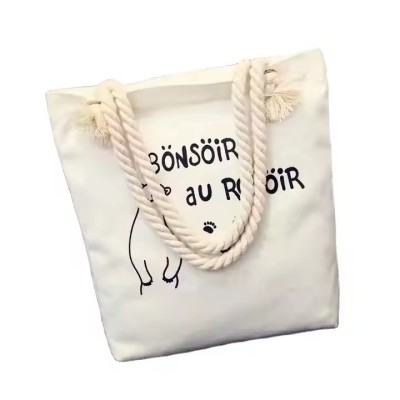 Wholesale Hot Sale Solid Color Canvas Tote Bag Reusable Canvas Shopping Shoulder Bag Washable Coloured Canvas Bag