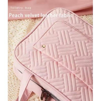 Wholesale Customized Lightweight Multifunctional Travel Cosmetic Bag Separated Wet and Dry Makeup Travel Toiletry Bag