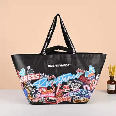 Large Capacity Environmentally Friendly Fully Printed Woven PP Bag for Shopping Portable and Eco-Friendly
