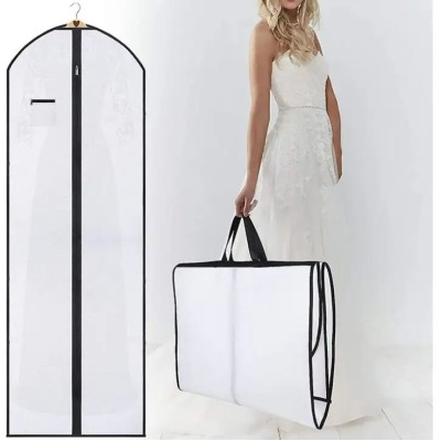 Garment Suit Bag Customized Printed Non-woven Extra Long Bridal Wedding Dress Cover Garment Bag Women's Evening Gowns Dust Bags