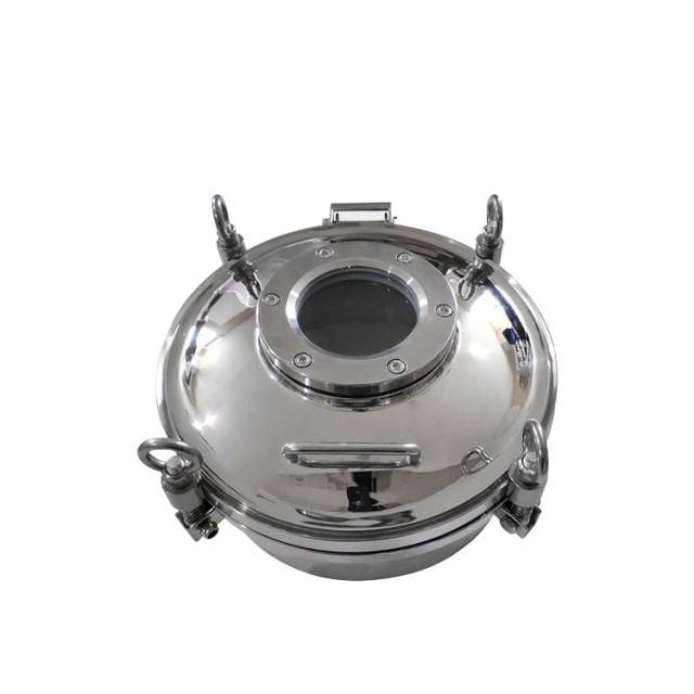 Pressure manhole with sight glass