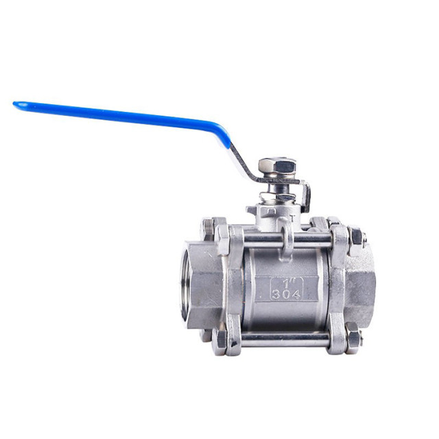Three-piece ball valve