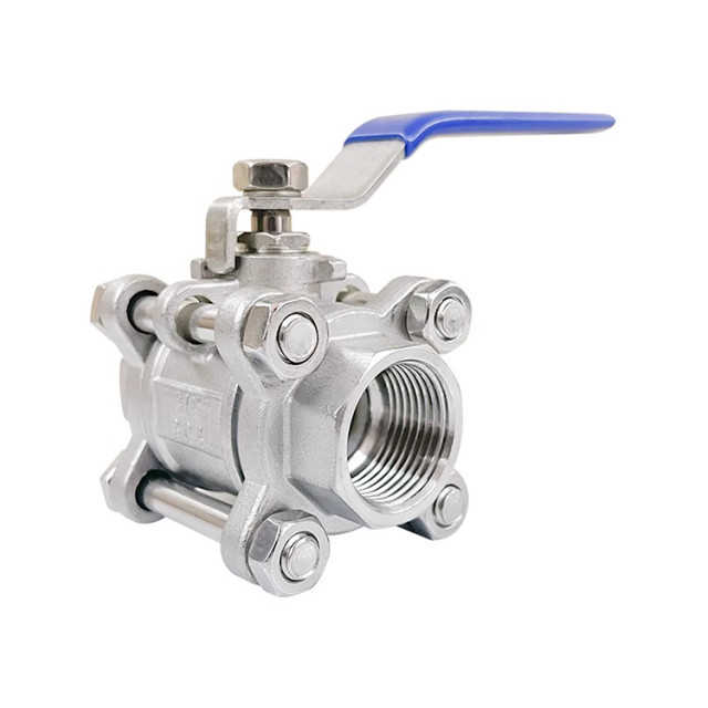 Three-piece ball valve