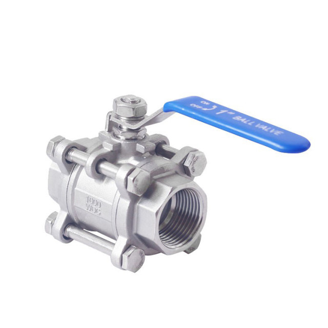 Three-piece ball valve