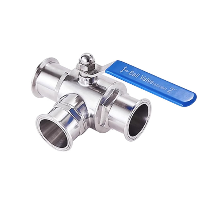 Quick-install three-way ball valve