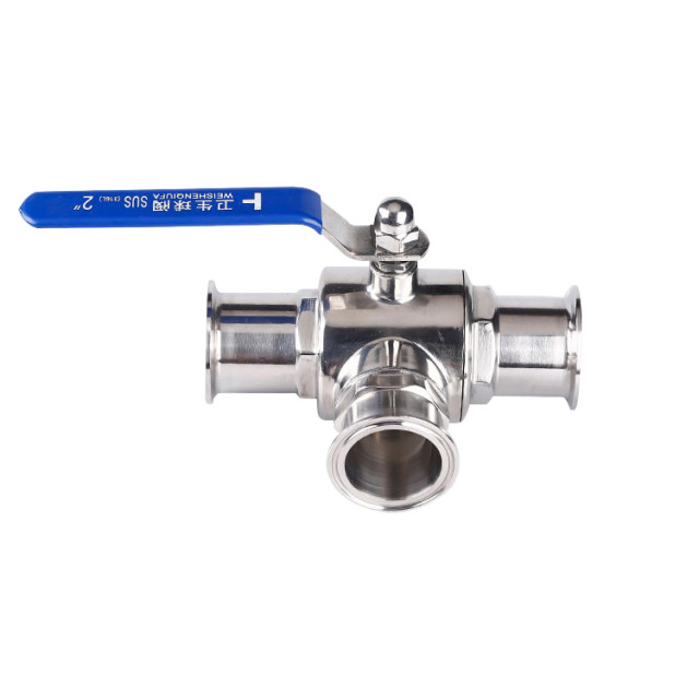Quick-install three-way ball valve