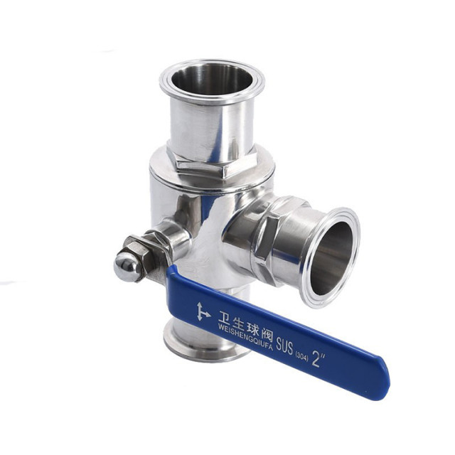 Quick-install three-way ball valve