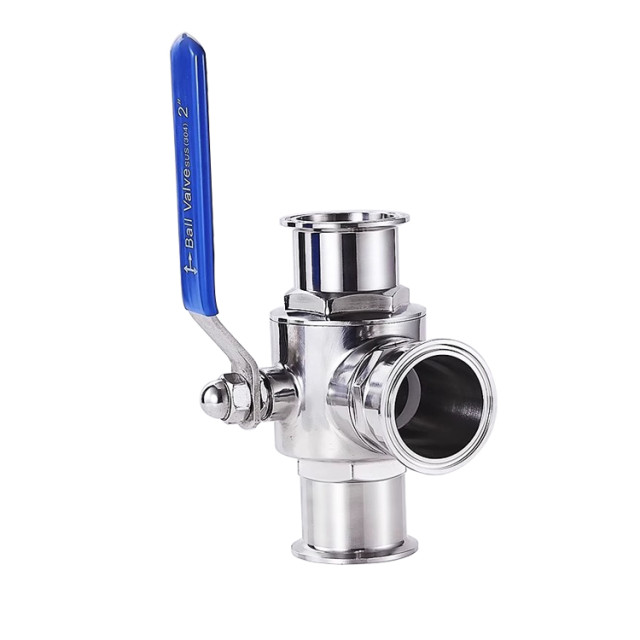 Quick-install three-way ball valve