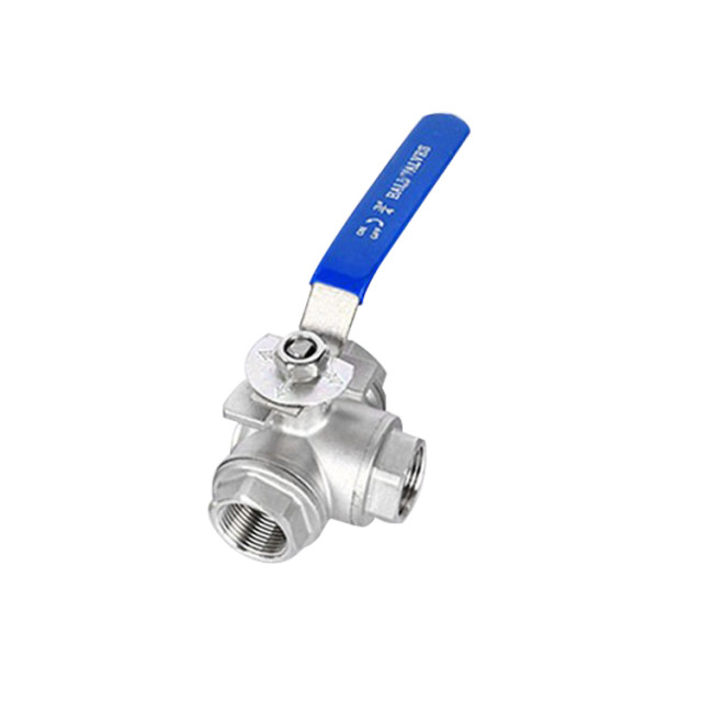 Internal thread three-way ball valve