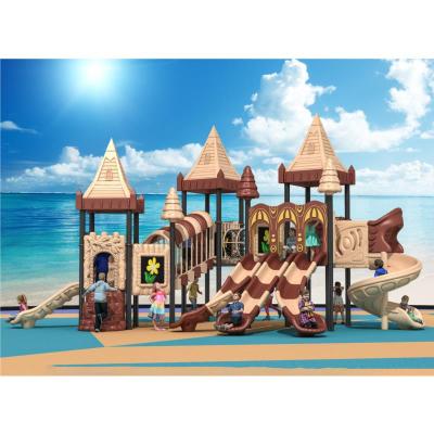 Large Outdoor Wooden Cabin Roof Combination Slide