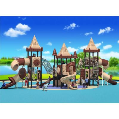 Large Outdoor Wooden Cabin Roof Combination Slide