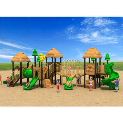 71-76 Large Outdoor Thatched Hut Combination Slide
