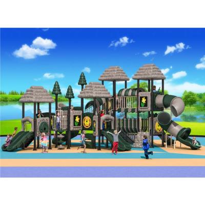 77-88 Large Outdoor Thatched Hut Combination Slide