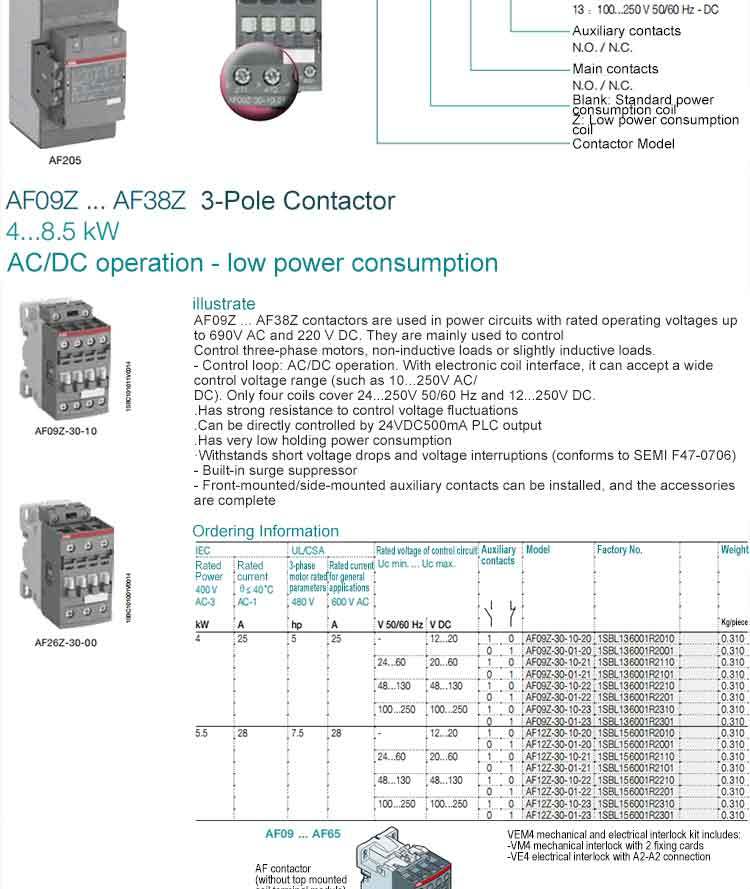 ABB Contactor AF Series