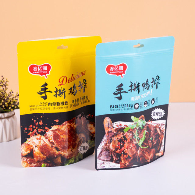 Self-standing bags for snacks and food