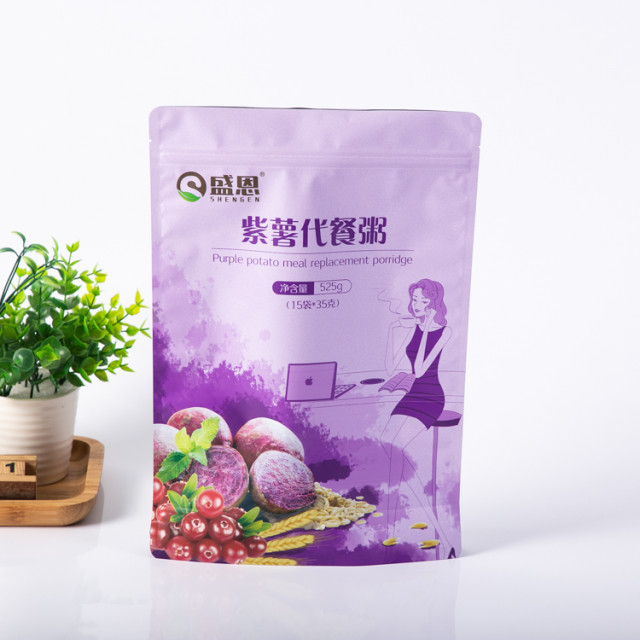 Self-standing bags for snacks and food