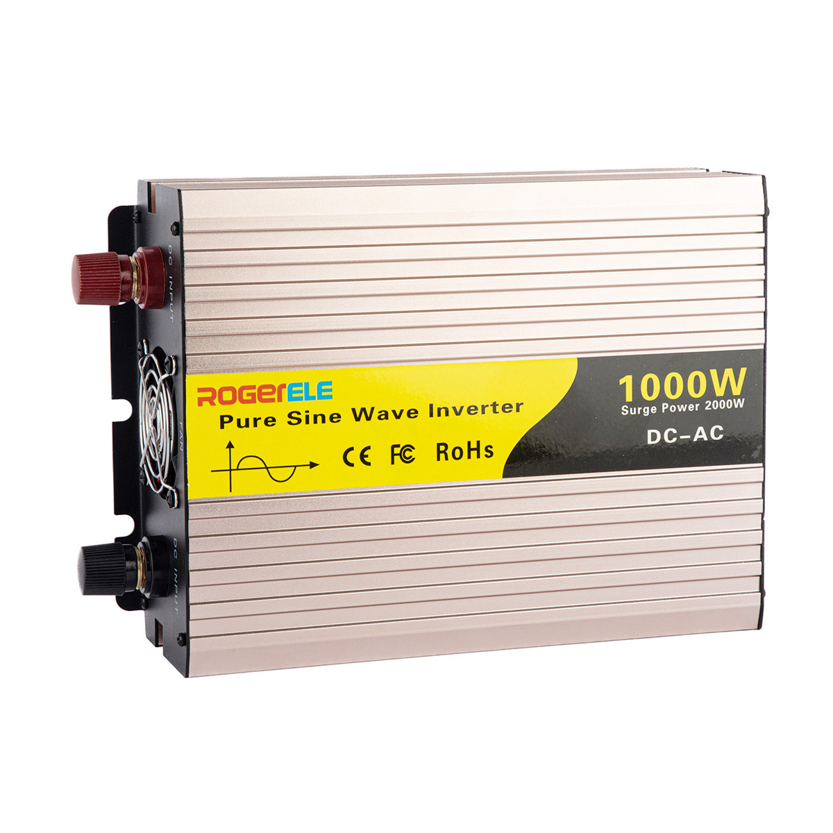 REP1000 pure sine wave inverter front panel with AC outlets and LCD