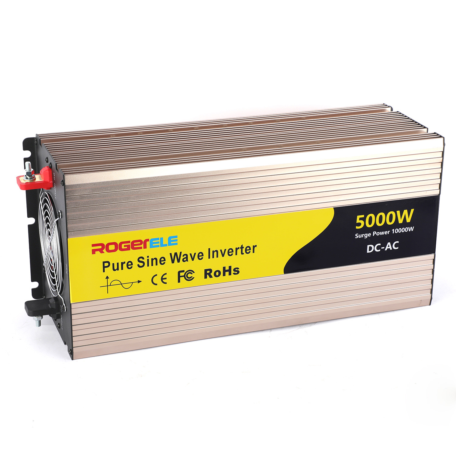 Rogerele REP5000 5000W pure sine wave inverter with aluminium housing and cooling fan
