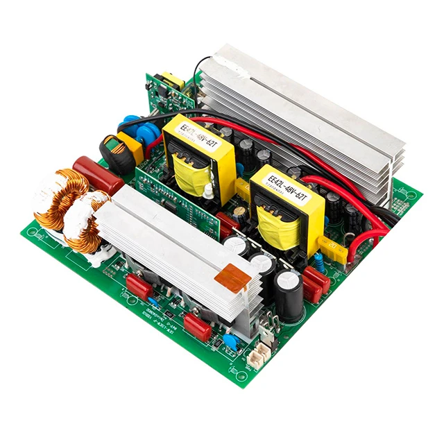 ROGERELE P1000 pure sine wave inverter PCBA with heatsinks and power components