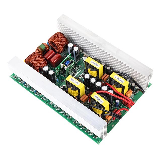 ROGERELE P5000 5000W pure sine wave inverter PCBA with heatsinks, four transformers and power components