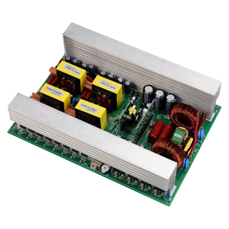 ROGERELE P3000 3000W pure sine wave inverter PCBA with heatsinks, four transformers and power components