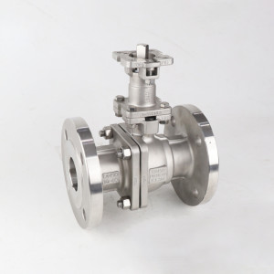 High-platform cast steel support flanged ball valve